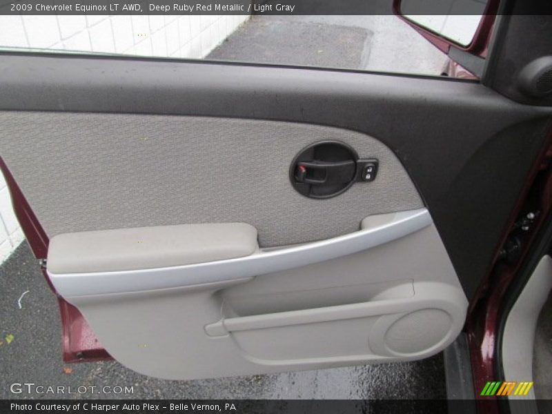 Deep Ruby Red Metallic / Light Gray 2009 Chevrolet Equinox LT AWD