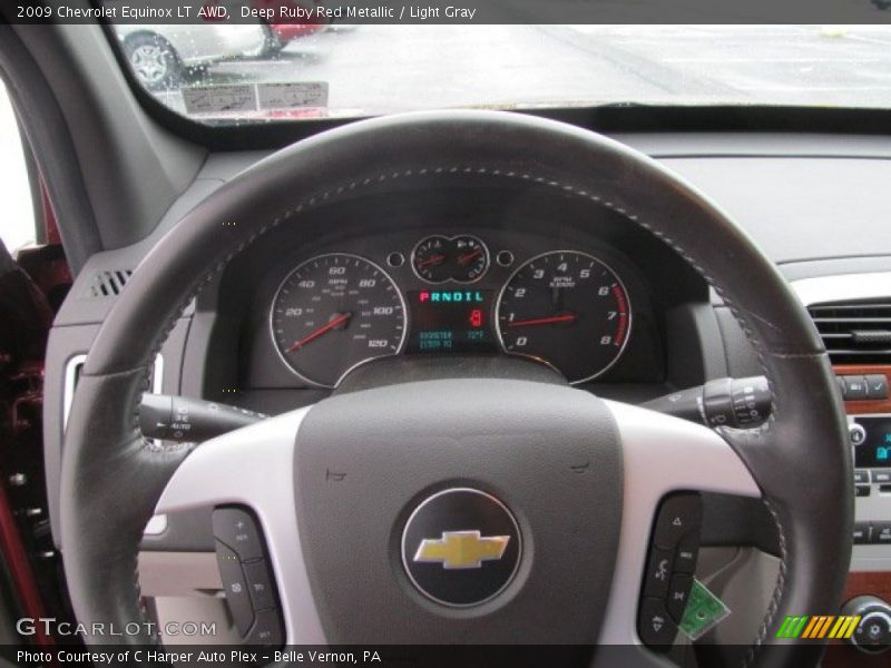 Deep Ruby Red Metallic / Light Gray 2009 Chevrolet Equinox LT AWD