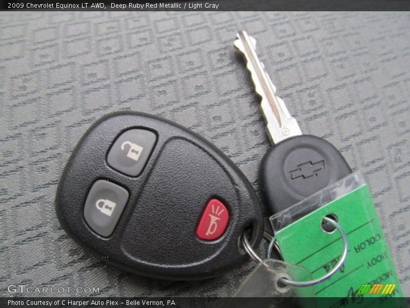 Deep Ruby Red Metallic / Light Gray 2009 Chevrolet Equinox LT AWD
