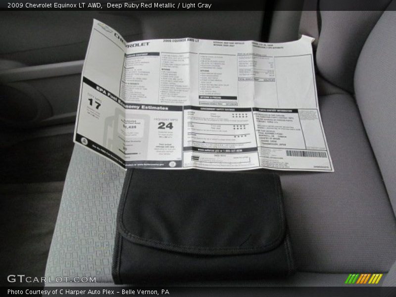 Deep Ruby Red Metallic / Light Gray 2009 Chevrolet Equinox LT AWD