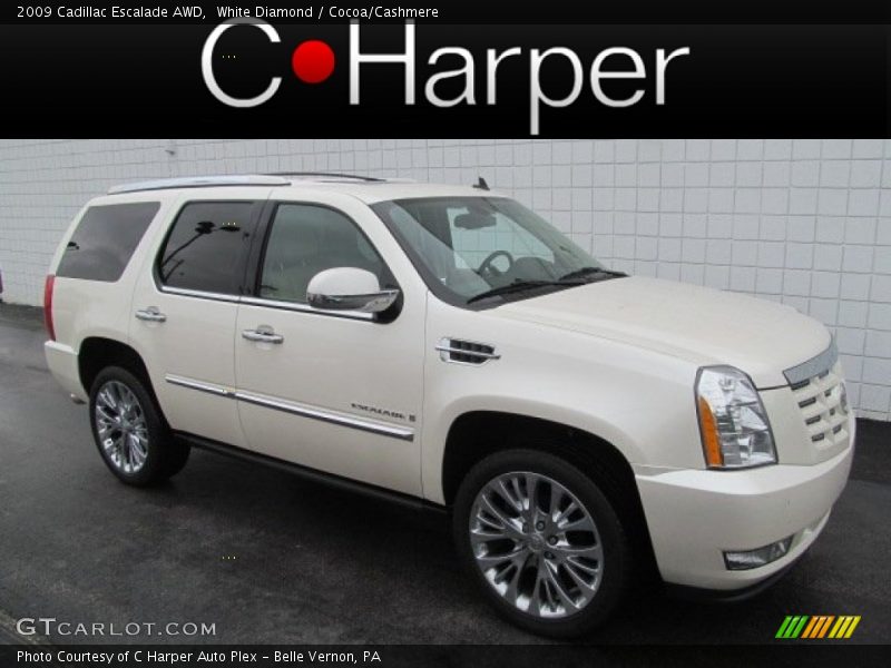 White Diamond / Cocoa/Cashmere 2009 Cadillac Escalade AWD