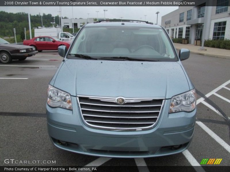 Clearwater Blue Pearlcoat / Medium Pebble Beige/Cream 2008 Chrysler Town & Country Touring Signature Series