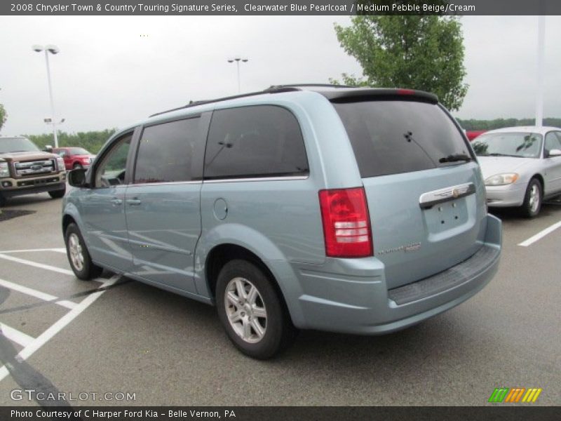 Clearwater Blue Pearlcoat / Medium Pebble Beige/Cream 2008 Chrysler Town & Country Touring Signature Series
