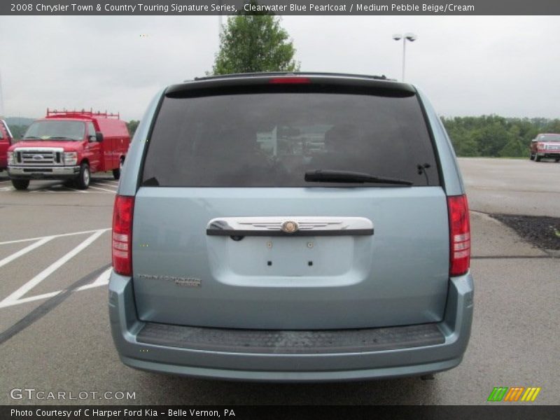 Clearwater Blue Pearlcoat / Medium Pebble Beige/Cream 2008 Chrysler Town & Country Touring Signature Series
