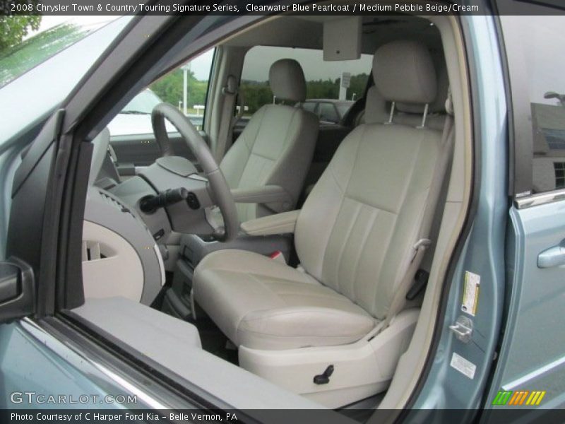 Clearwater Blue Pearlcoat / Medium Pebble Beige/Cream 2008 Chrysler Town & Country Touring Signature Series
