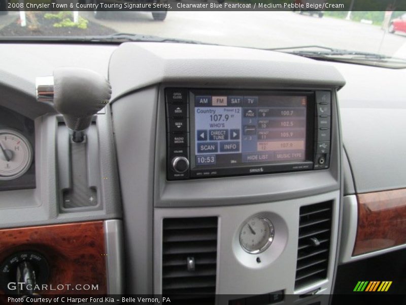 Clearwater Blue Pearlcoat / Medium Pebble Beige/Cream 2008 Chrysler Town & Country Touring Signature Series