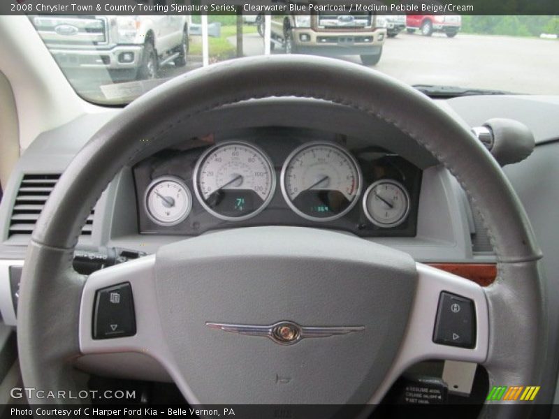 Clearwater Blue Pearlcoat / Medium Pebble Beige/Cream 2008 Chrysler Town & Country Touring Signature Series