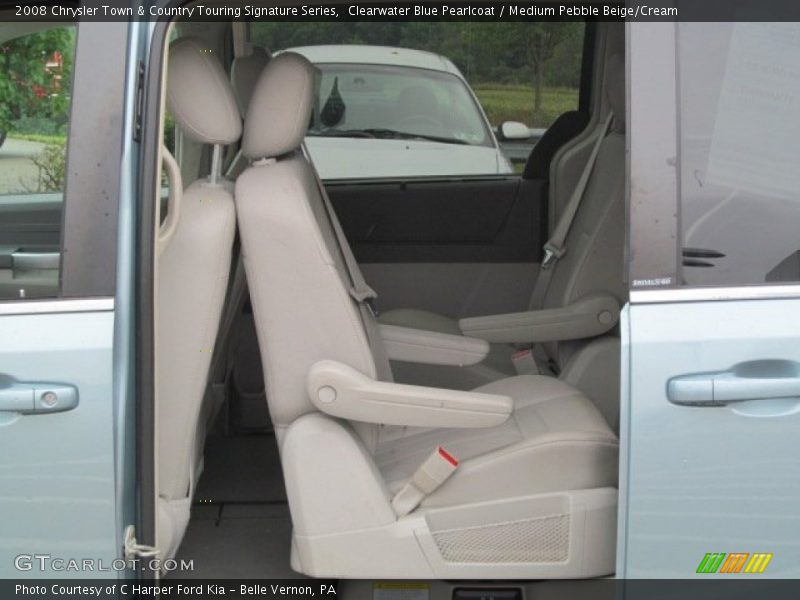 Clearwater Blue Pearlcoat / Medium Pebble Beige/Cream 2008 Chrysler Town & Country Touring Signature Series