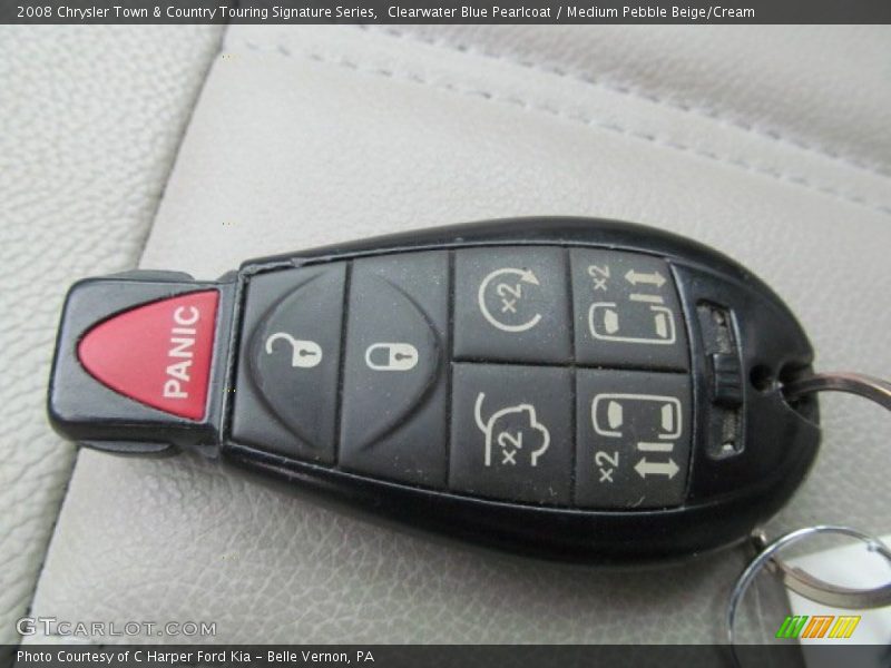 Clearwater Blue Pearlcoat / Medium Pebble Beige/Cream 2008 Chrysler Town & Country Touring Signature Series