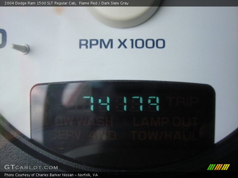 Flame Red / Dark Slate Gray 2004 Dodge Ram 1500 SLT Regular Cab
