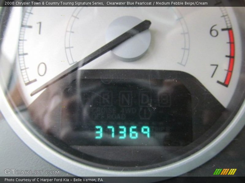 Clearwater Blue Pearlcoat / Medium Pebble Beige/Cream 2008 Chrysler Town & Country Touring Signature Series