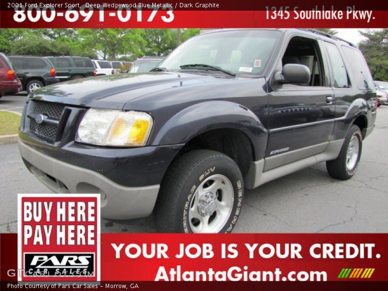 Deep Wedgewood Blue Metallic / Dark Graphite 2001 Ford Explorer Sport