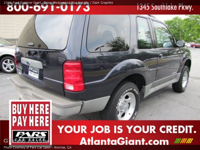 Deep Wedgewood Blue Metallic / Dark Graphite 2001 Ford Explorer Sport