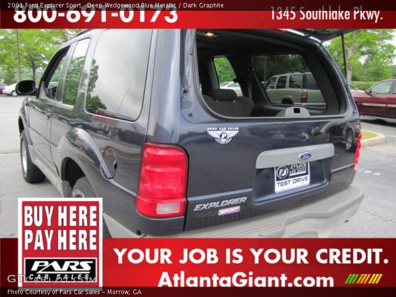 Deep Wedgewood Blue Metallic / Dark Graphite 2001 Ford Explorer Sport