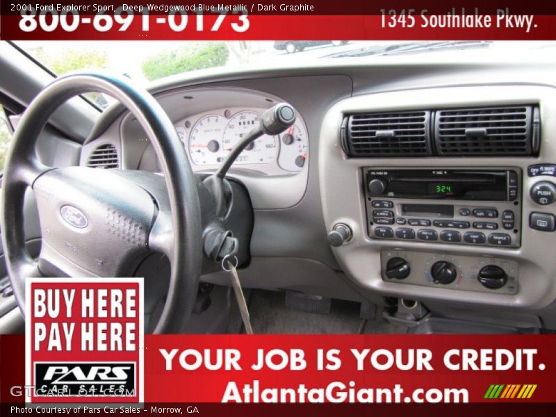 Deep Wedgewood Blue Metallic / Dark Graphite 2001 Ford Explorer Sport