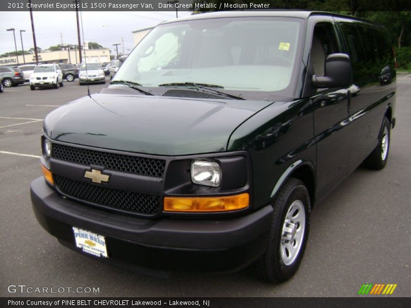 Dark Green Metallic / Medium Pewter 2012 Chevrolet Express LS 1500 Passenger Van