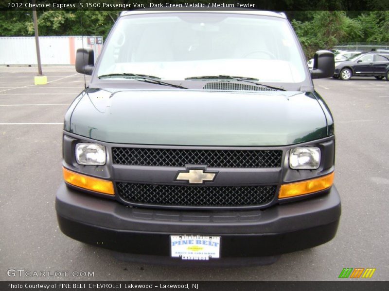 Dark Green Metallic / Medium Pewter 2012 Chevrolet Express LS 1500 Passenger Van