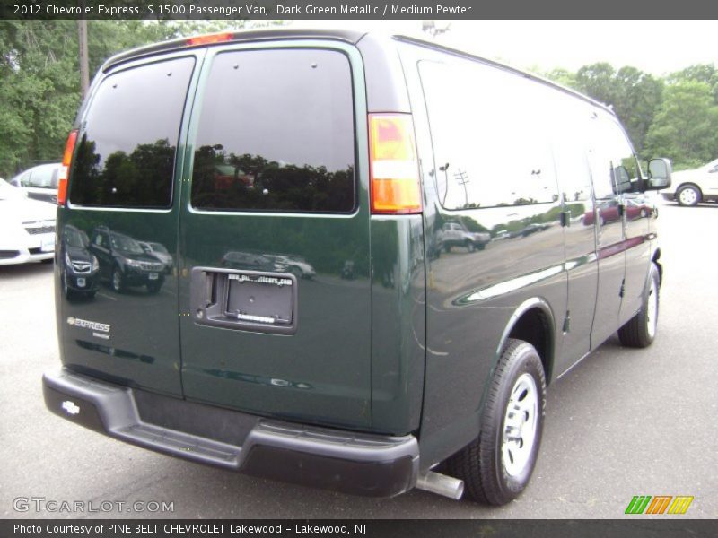 Dark Green Metallic / Medium Pewter 2012 Chevrolet Express LS 1500 Passenger Van