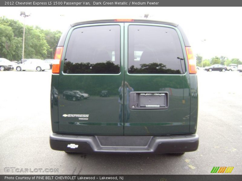 Dark Green Metallic / Medium Pewter 2012 Chevrolet Express LS 1500 Passenger Van