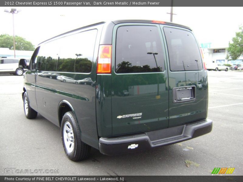 Dark Green Metallic / Medium Pewter 2012 Chevrolet Express LS 1500 Passenger Van