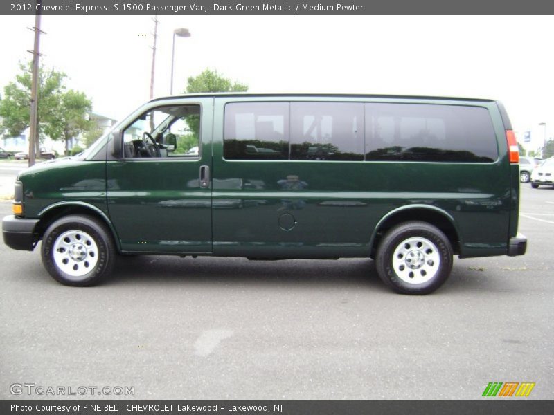 Dark Green Metallic / Medium Pewter 2012 Chevrolet Express LS 1500 Passenger Van