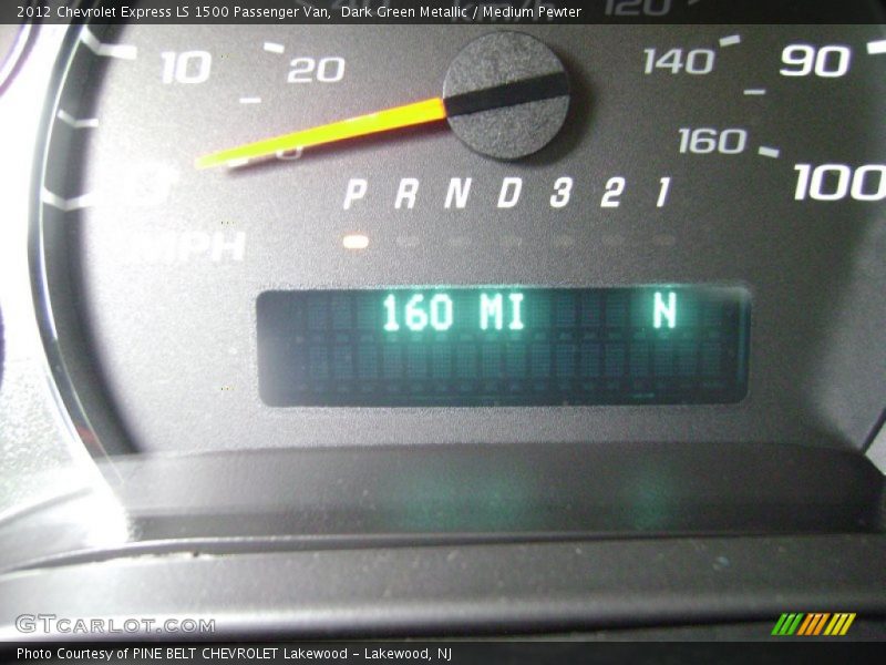 Dark Green Metallic / Medium Pewter 2012 Chevrolet Express LS 1500 Passenger Van