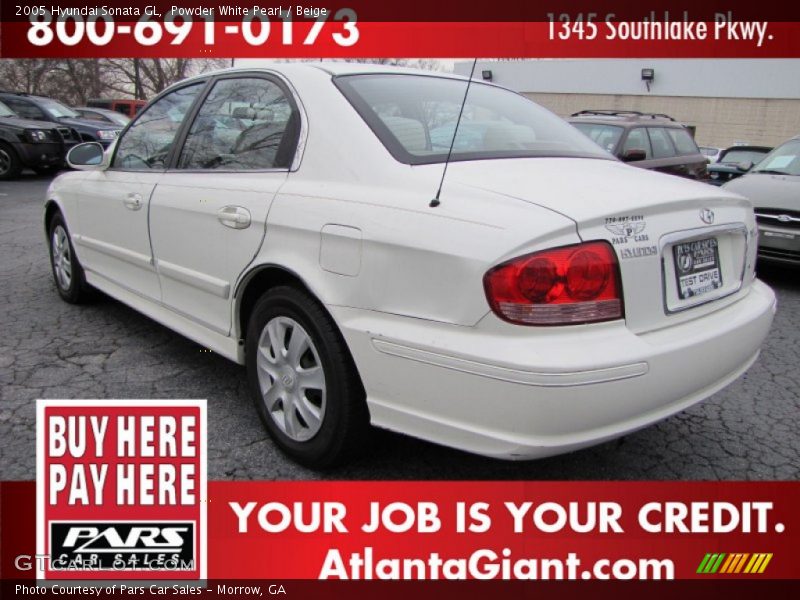 Powder White Pearl / Beige 2005 Hyundai Sonata GL