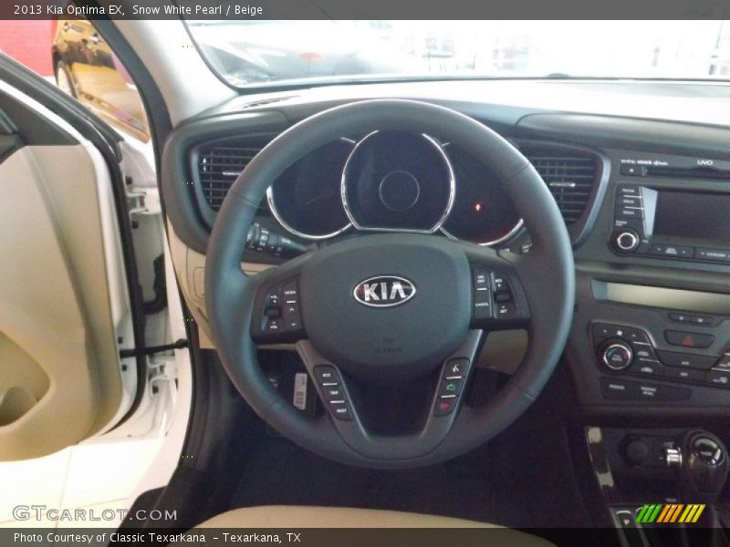 Snow White Pearl / Beige 2013 Kia Optima EX