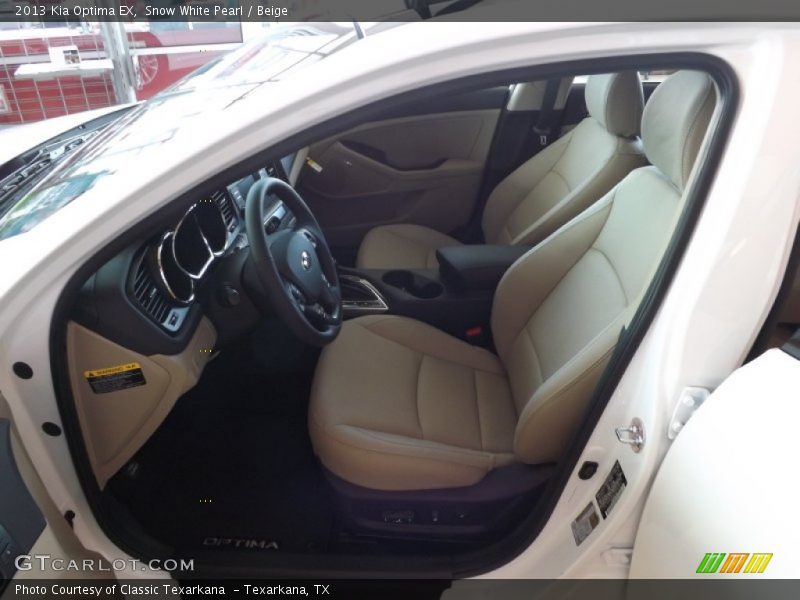 Snow White Pearl / Beige 2013 Kia Optima EX