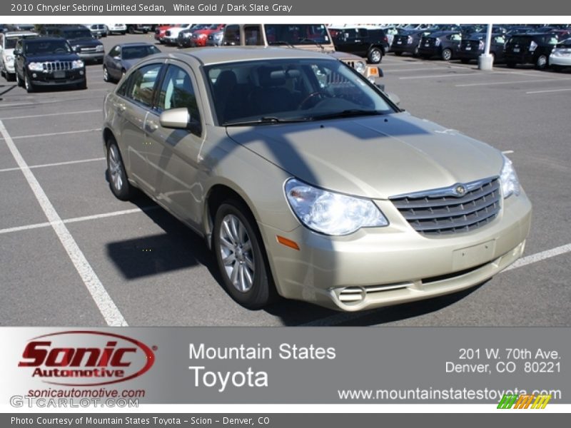 White Gold / Dark Slate Gray 2010 Chrysler Sebring Limited Sedan