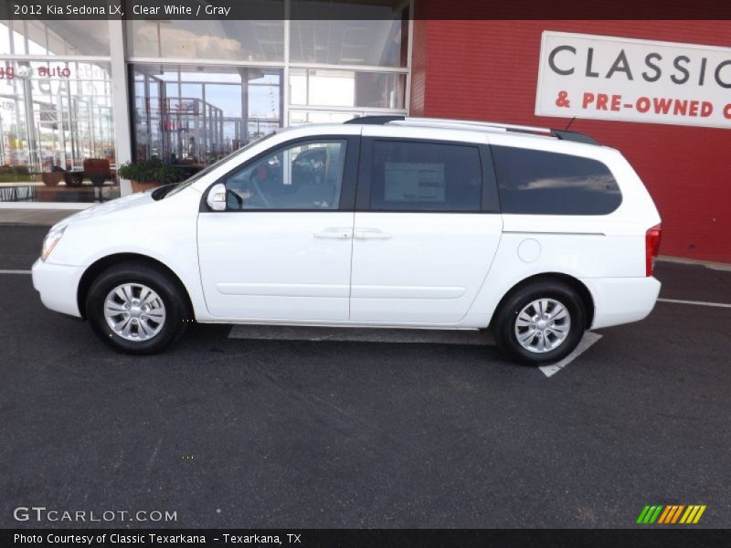 Clear White / Gray 2012 Kia Sedona LX