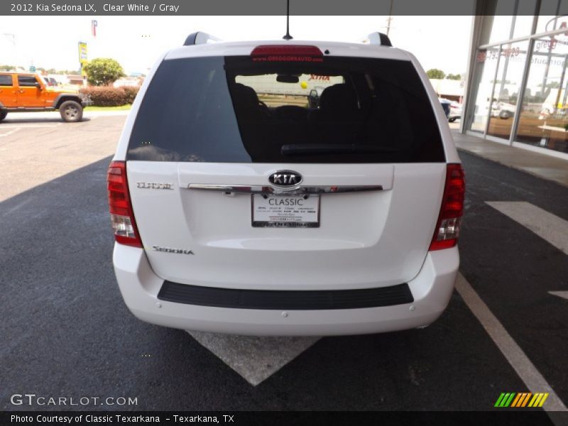 Clear White / Gray 2012 Kia Sedona LX