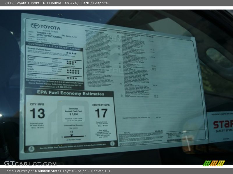 Black / Graphite 2012 Toyota Tundra TRD Double Cab 4x4