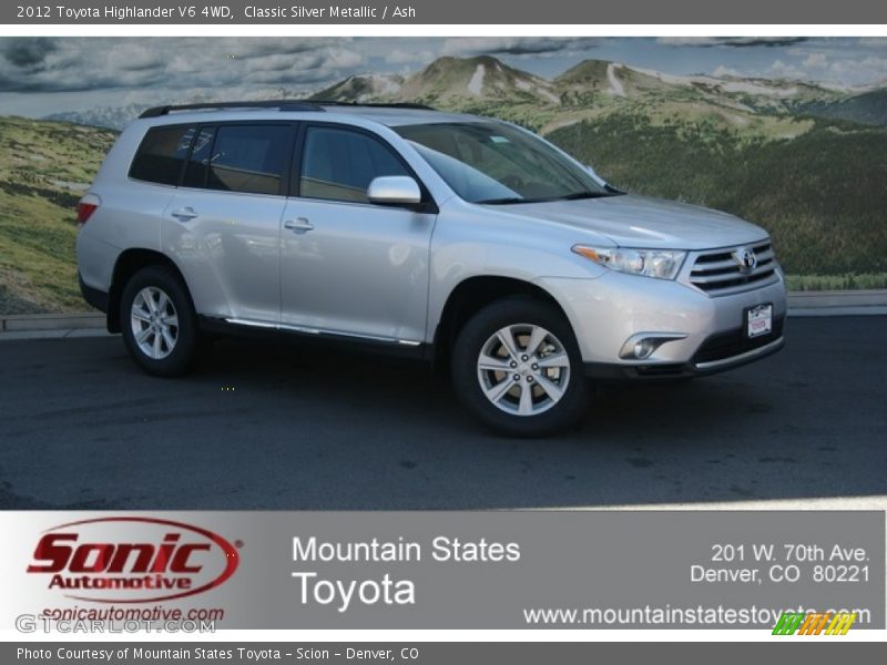 Classic Silver Metallic / Ash 2012 Toyota Highlander V6 4WD