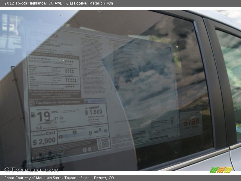 Classic Silver Metallic / Ash 2012 Toyota Highlander V6 4WD