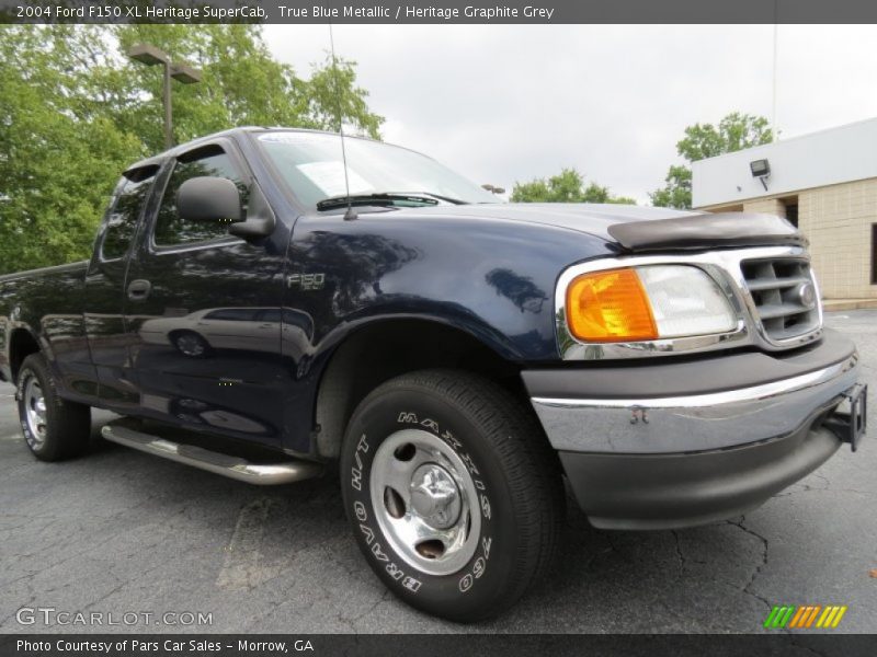 True Blue Metallic / Heritage Graphite Grey 2004 Ford F150 XL Heritage SuperCab