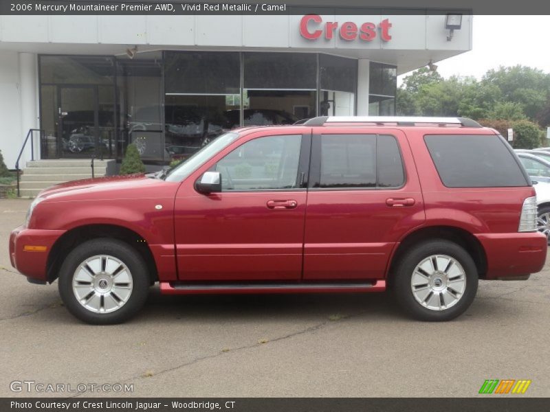 Vivid Red Metallic / Camel 2006 Mercury Mountaineer Premier AWD