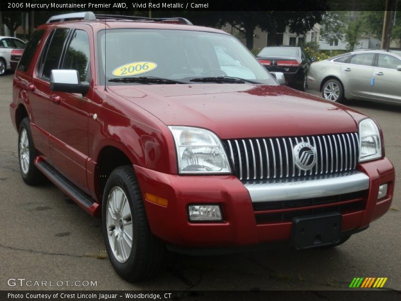 Vivid Red Metallic / Camel 2006 Mercury Mountaineer Premier AWD