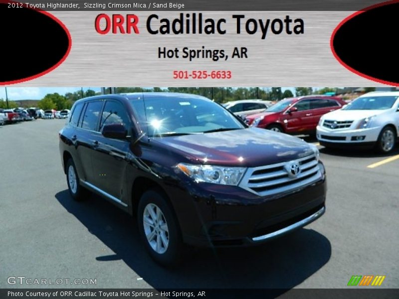 Sizzling Crimson Mica / Sand Beige 2012 Toyota Highlander
