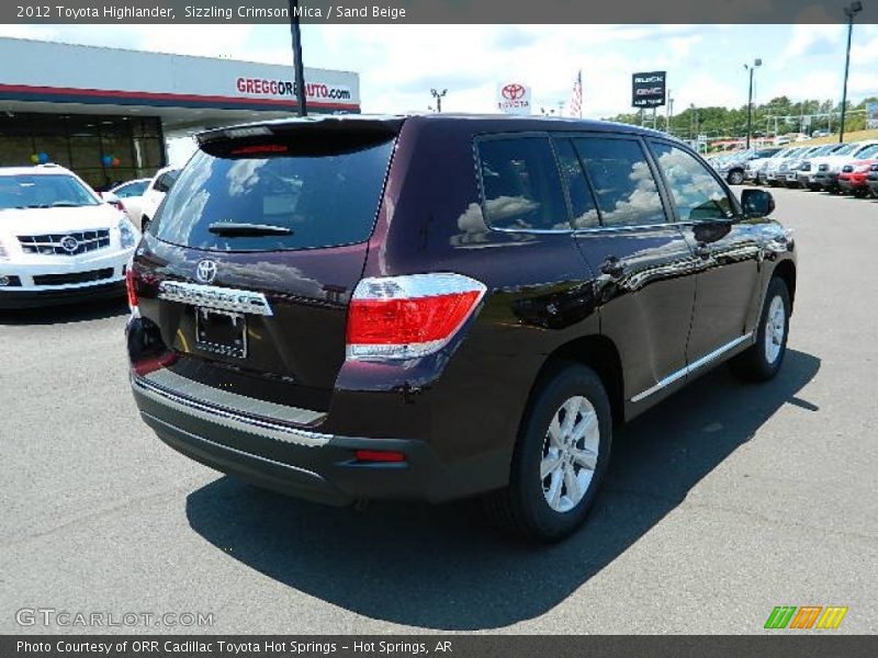 Sizzling Crimson Mica / Sand Beige 2012 Toyota Highlander