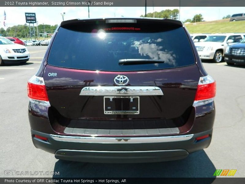 Sizzling Crimson Mica / Sand Beige 2012 Toyota Highlander
