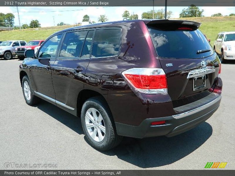 Sizzling Crimson Mica / Sand Beige 2012 Toyota Highlander