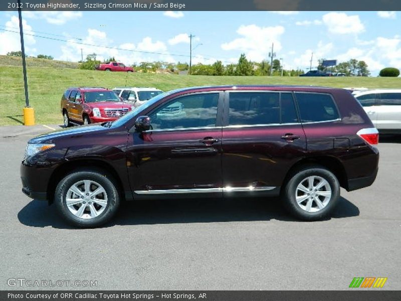 Sizzling Crimson Mica / Sand Beige 2012 Toyota Highlander