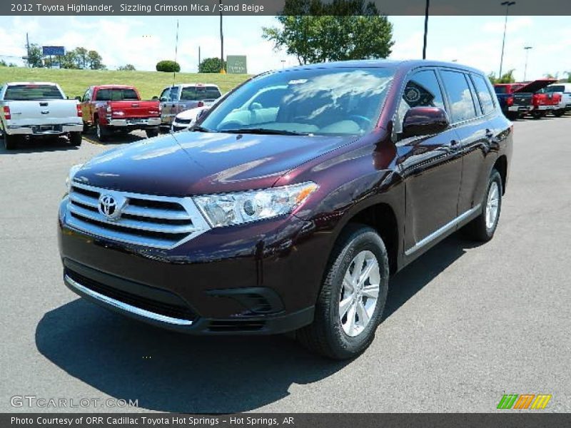 Sizzling Crimson Mica / Sand Beige 2012 Toyota Highlander