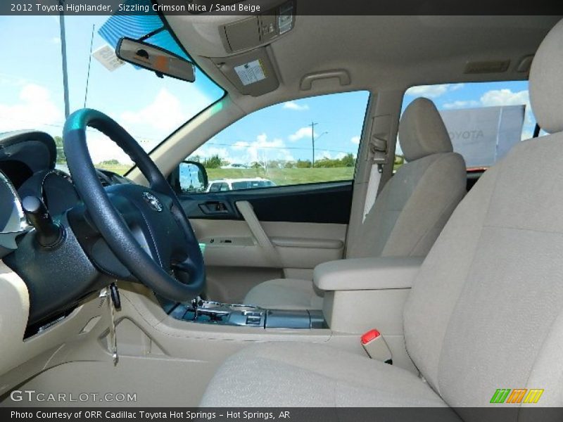 Sizzling Crimson Mica / Sand Beige 2012 Toyota Highlander