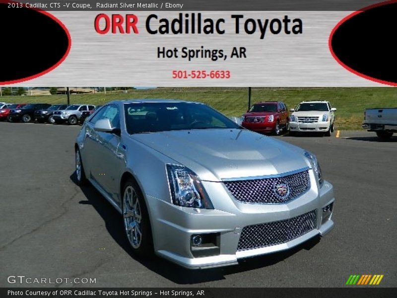 Radiant Silver Metallic / Ebony 2013 Cadillac CTS -V Coupe