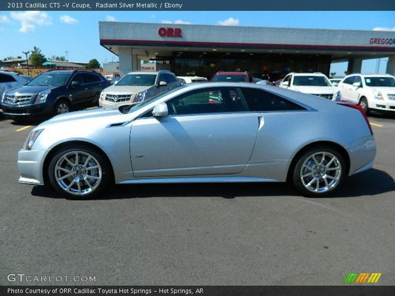 Radiant Silver Metallic / Ebony 2013 Cadillac CTS -V Coupe