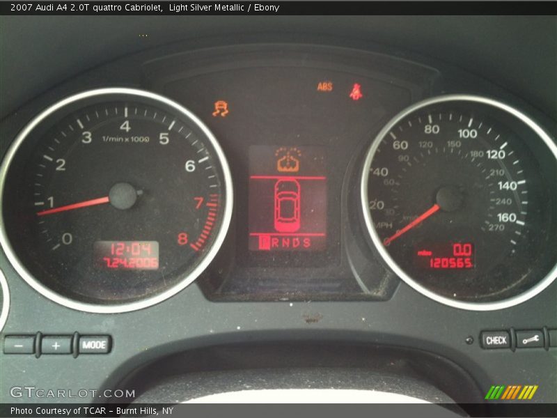 Light Silver Metallic / Ebony 2007 Audi A4 2.0T quattro Cabriolet