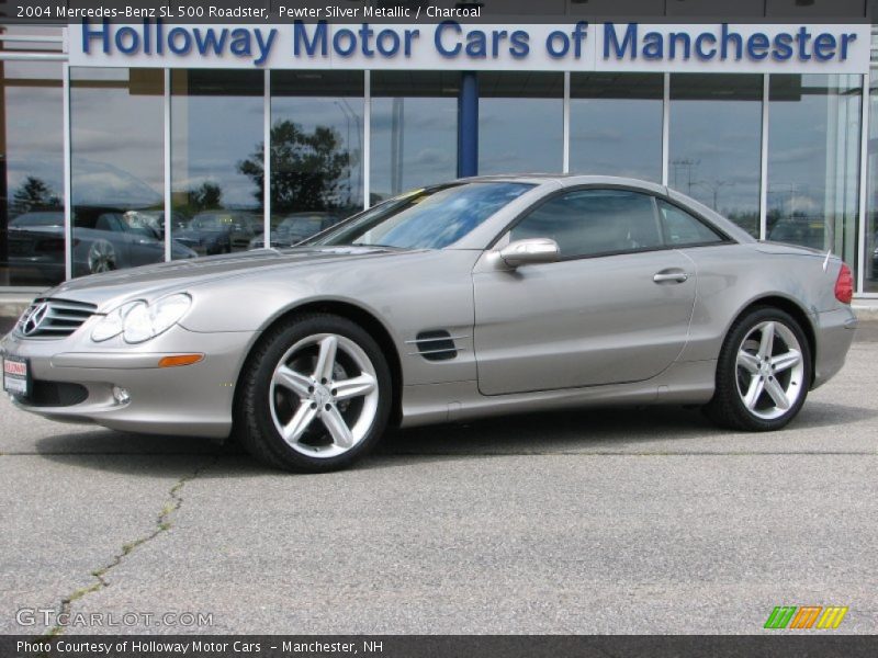 Pewter Silver Metallic / Charcoal 2004 Mercedes-Benz SL 500 Roadster