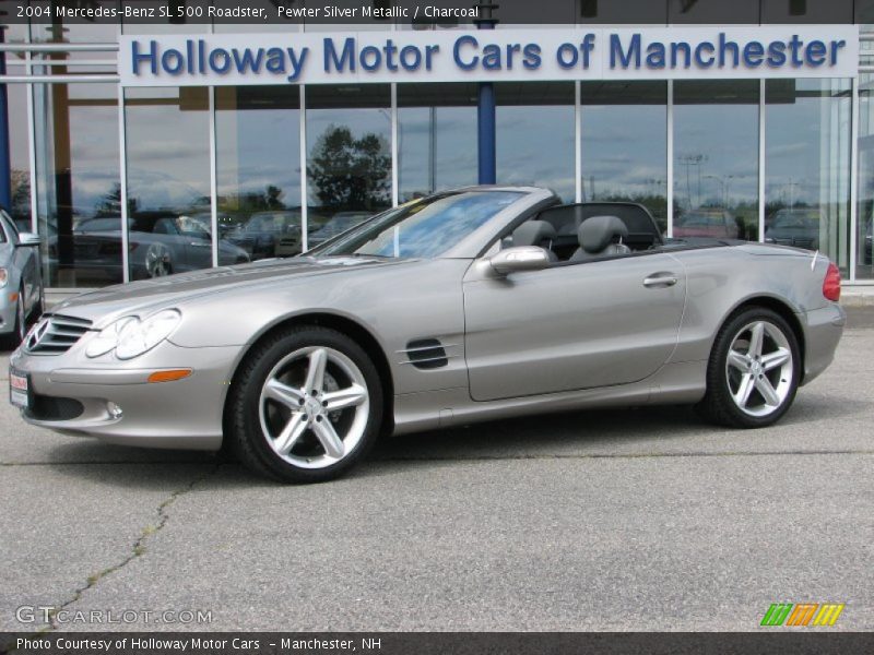 Pewter Silver Metallic / Charcoal 2004 Mercedes-Benz SL 500 Roadster